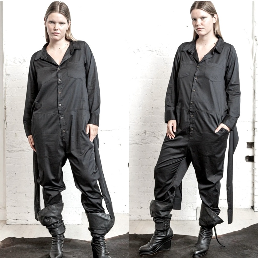 Nicholas K Free People black Button-Up Jumpsuit size medium